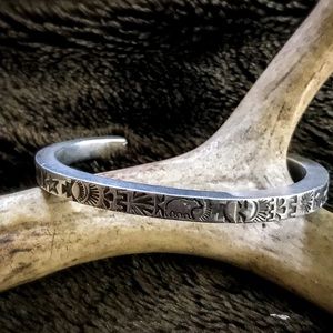 Vintage Native American sterling silver cuff